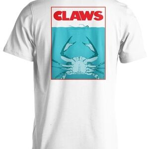 Maryland “CLAWS!!” T-Shirt Claws Graphic. Maryland Blue Crab 🦀 “JAWS” Novelty